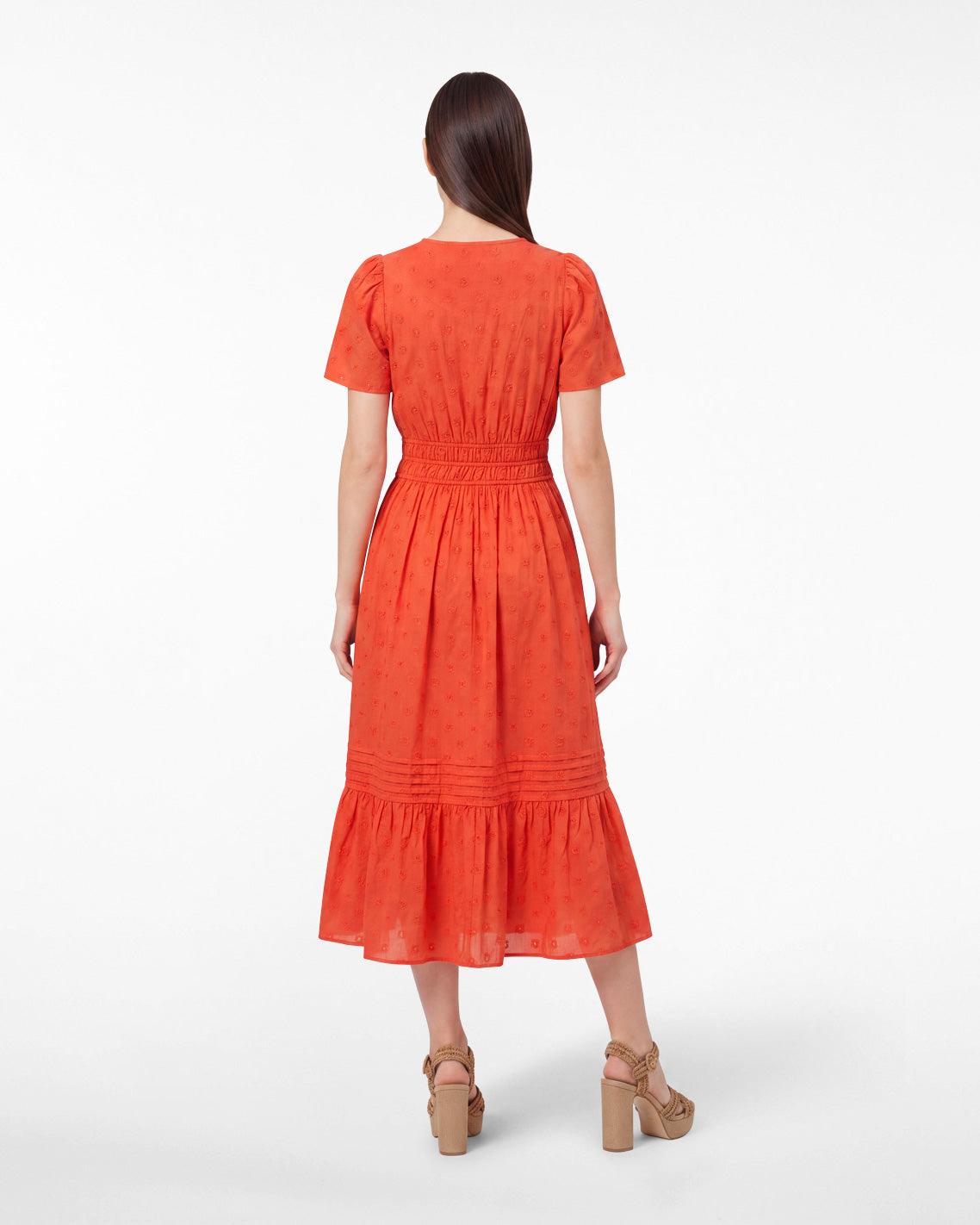 Hollie Midi Dress in Embroidered Flower
