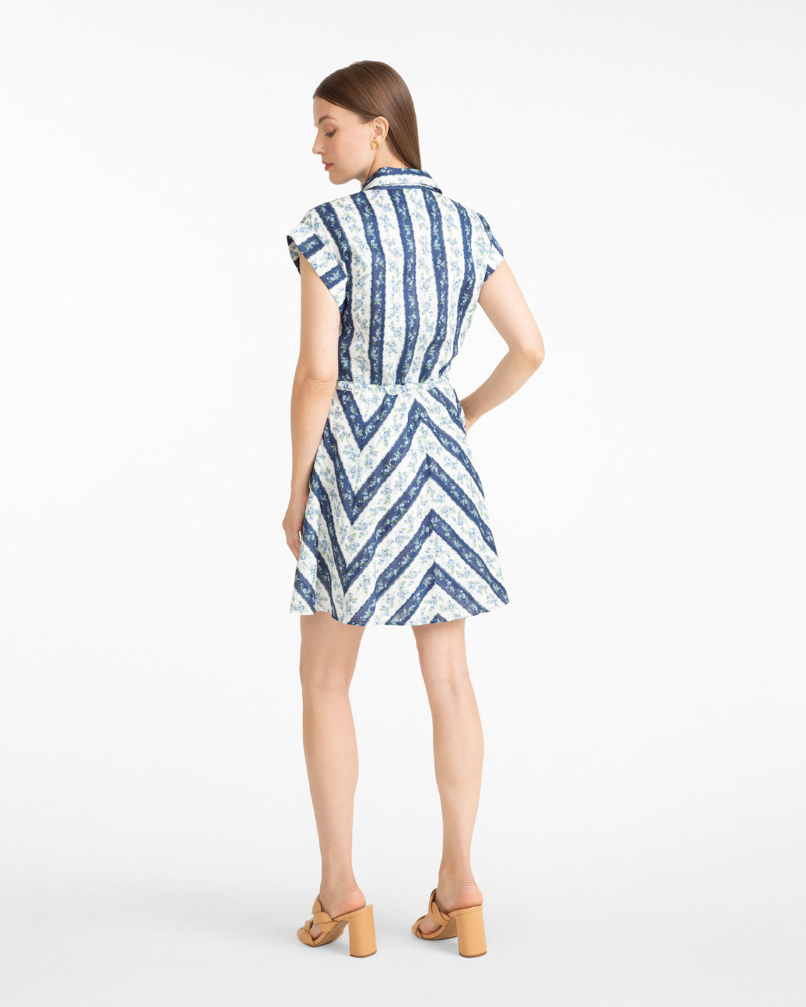 Phoebe Dress in Floral Stripe