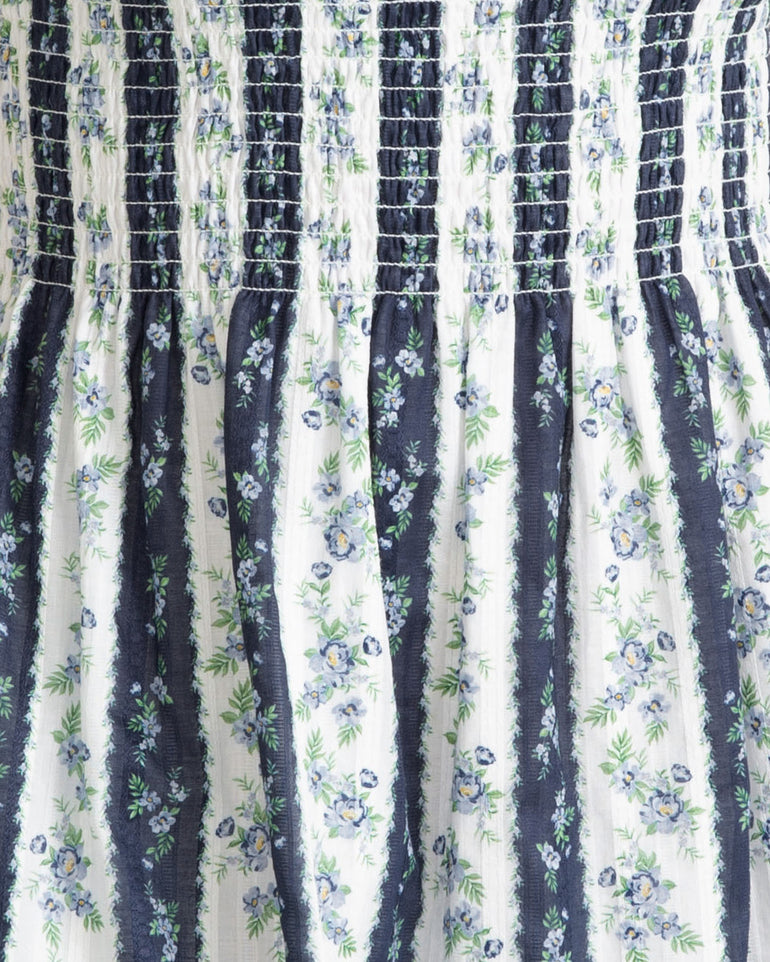 Wren Dress in Floral Stripe