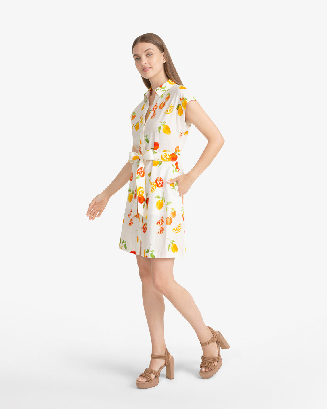 Trisha Citrus Print Dress