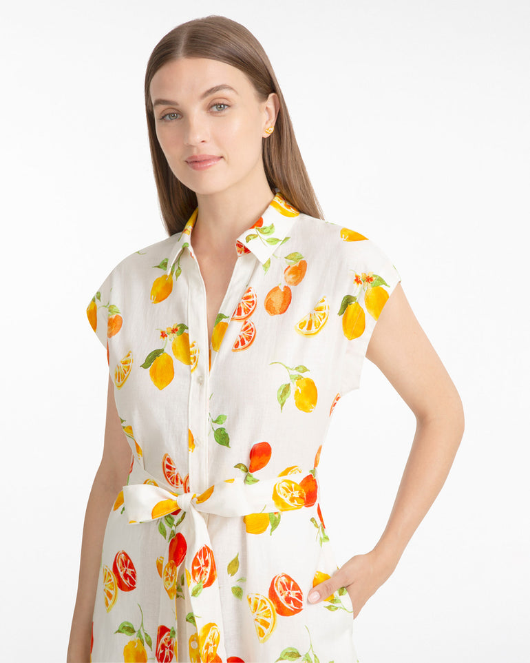 Trisha Citrus Print Dress
