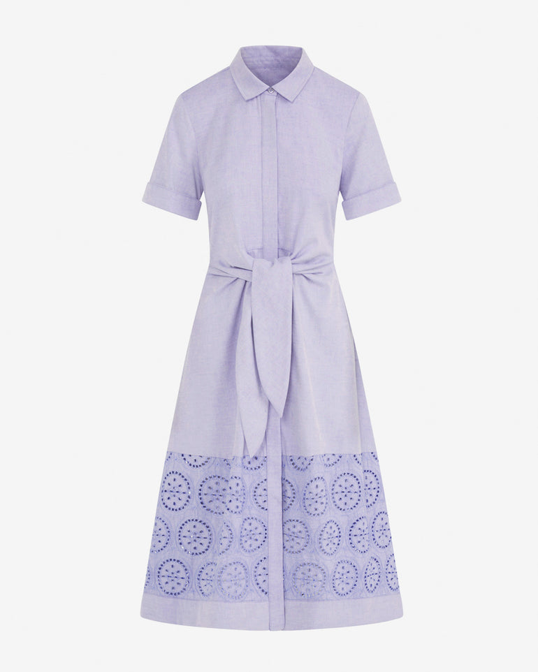 Riley Midi Shirtdress in Embroidery