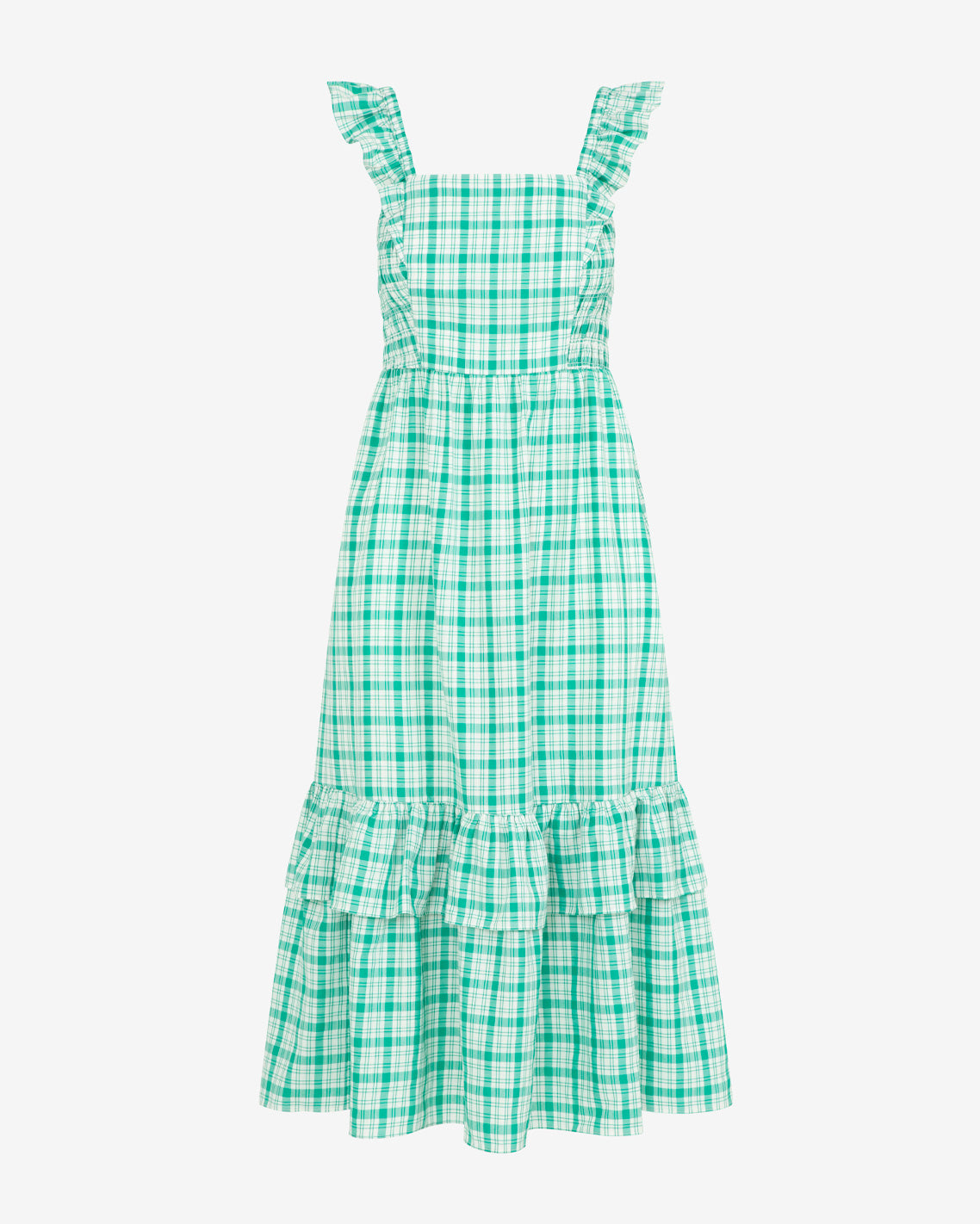 Carrie Midi Dress in Green Plaid Draper James Carrie Midi Dress in Green Plaid Draper James