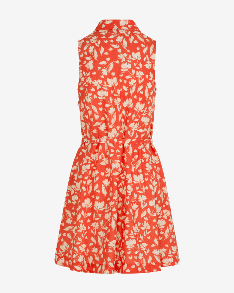 Cyrus Mini Dress in Floral Poppy