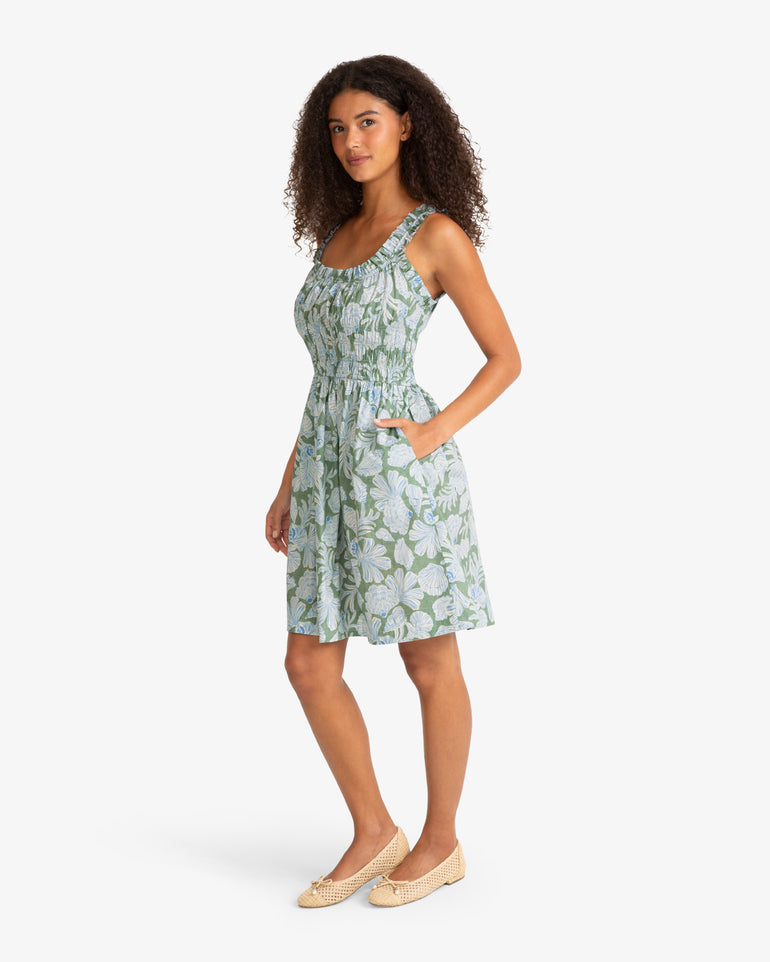 Morgan Mini Dress in Two Tone Shell