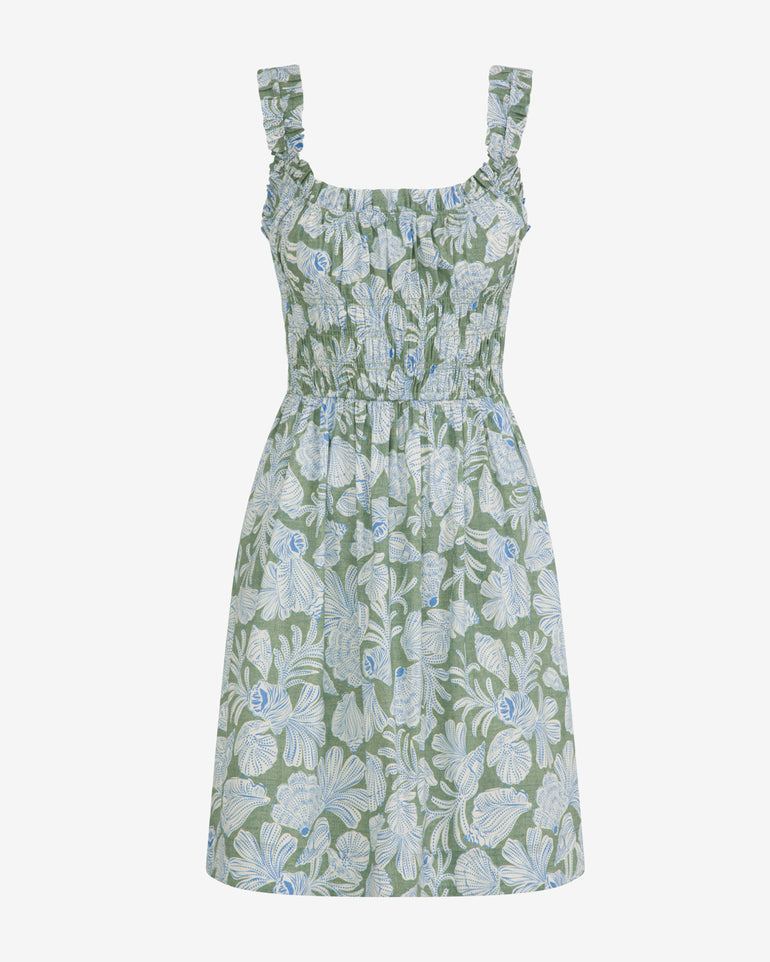 Morgan Mini Dress in Two Tone Shell