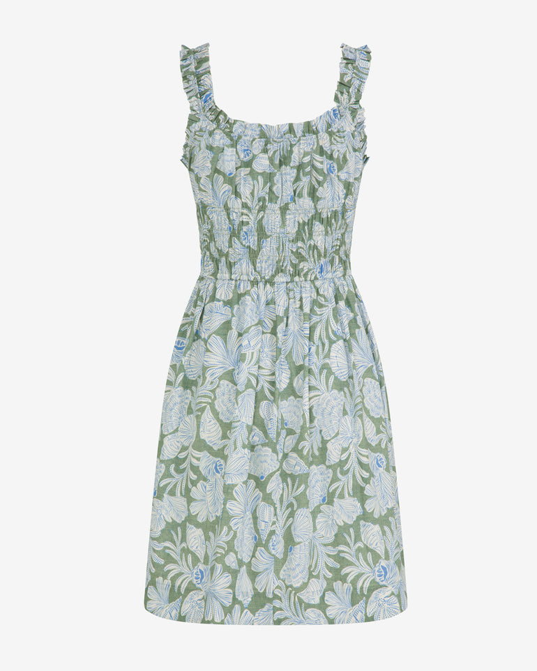 Morgan Mini Dress in Two Tone Shell