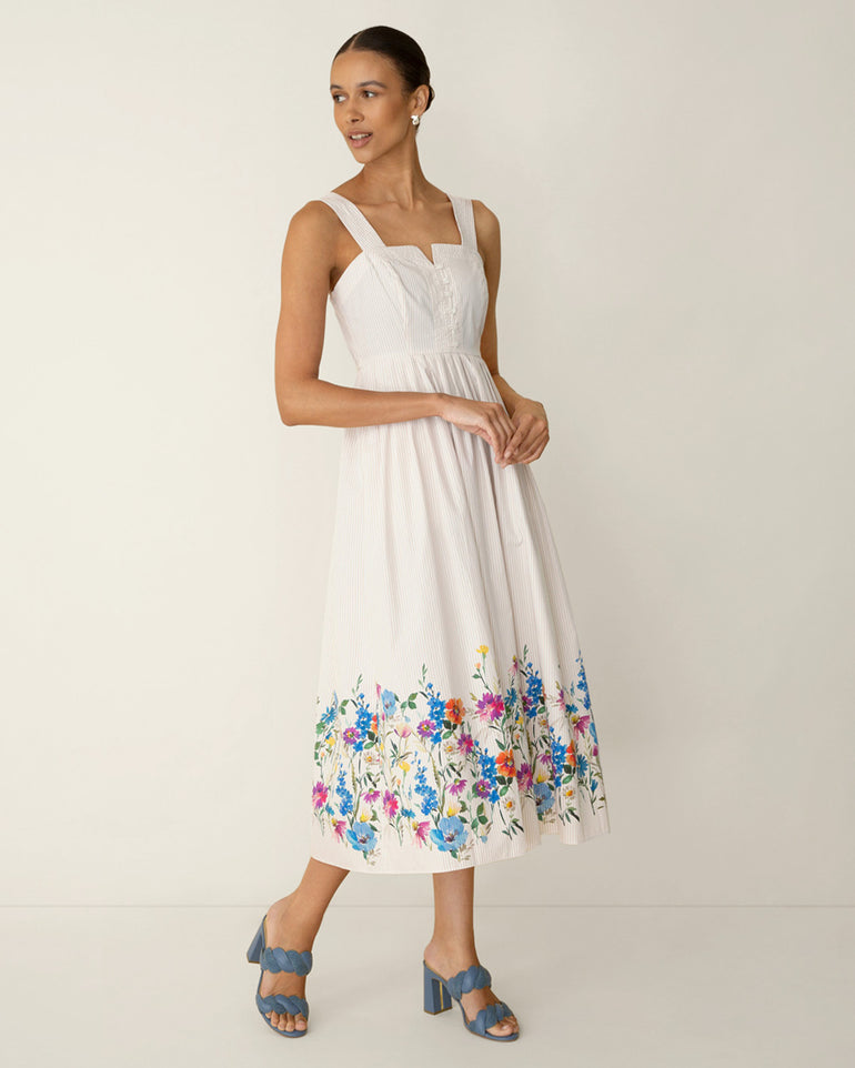 Clarence Midi Dress in Summer Blooms