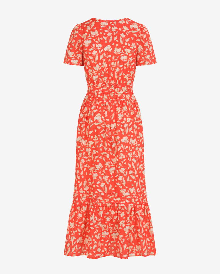 Hollie Midi Dress in Floral Poppy