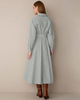 Eliza Striped Shirting Midi Dress
