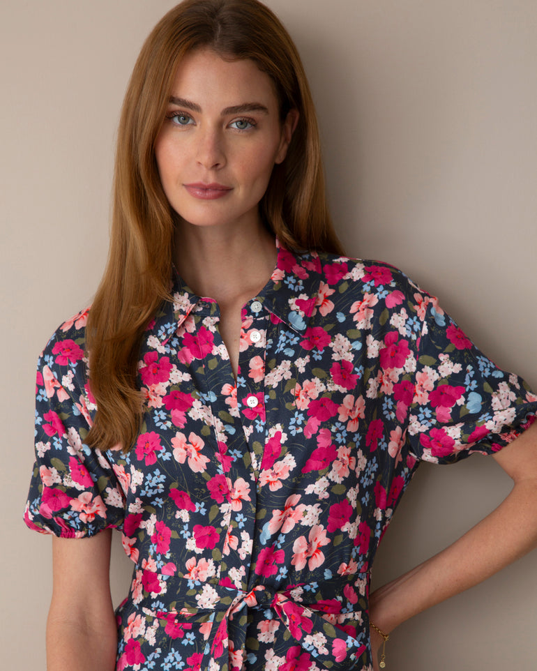 Cecily Mini Dress in Whimsical Garden