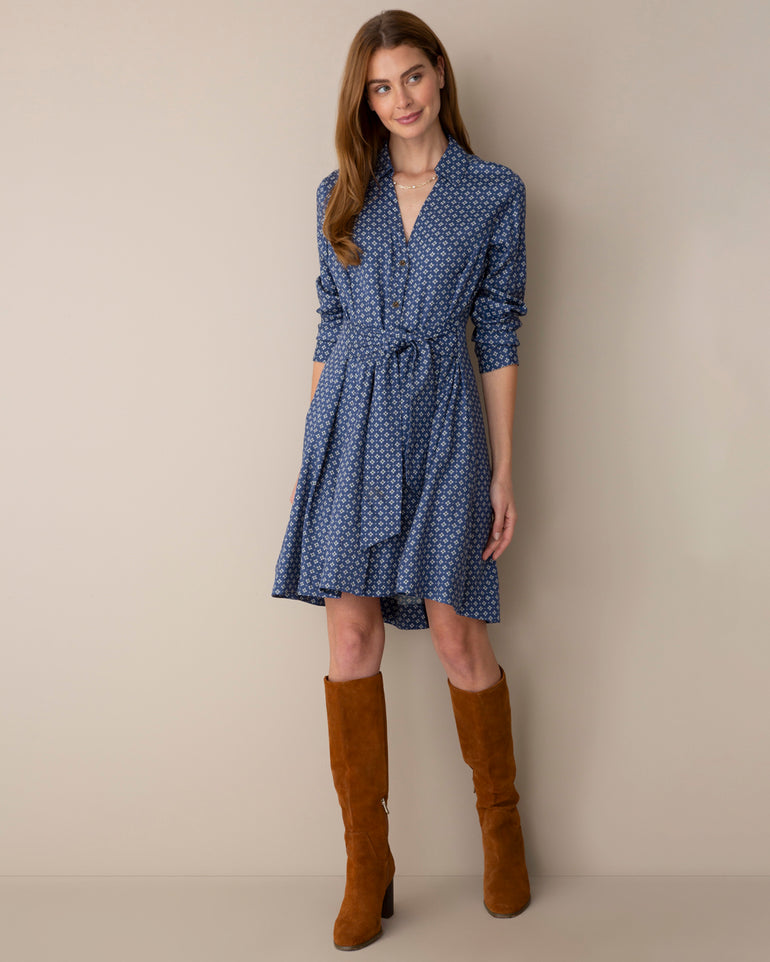 Layla Mini Dress in Windsor Foulard