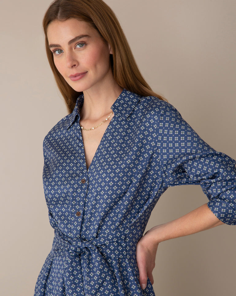 Layla Mini Dress in Windsor Foulard