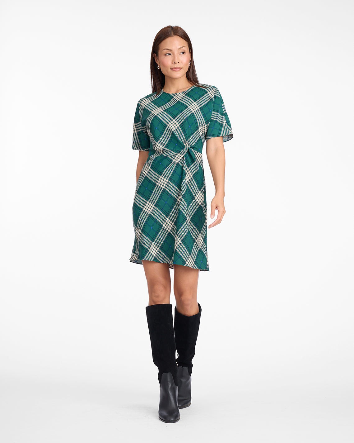 Every Mini Dress in Plaid | Color - Green Multi / 12