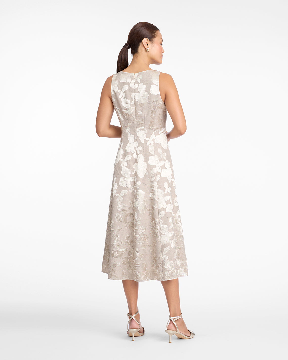 Delia Midi Dress in Jacquard