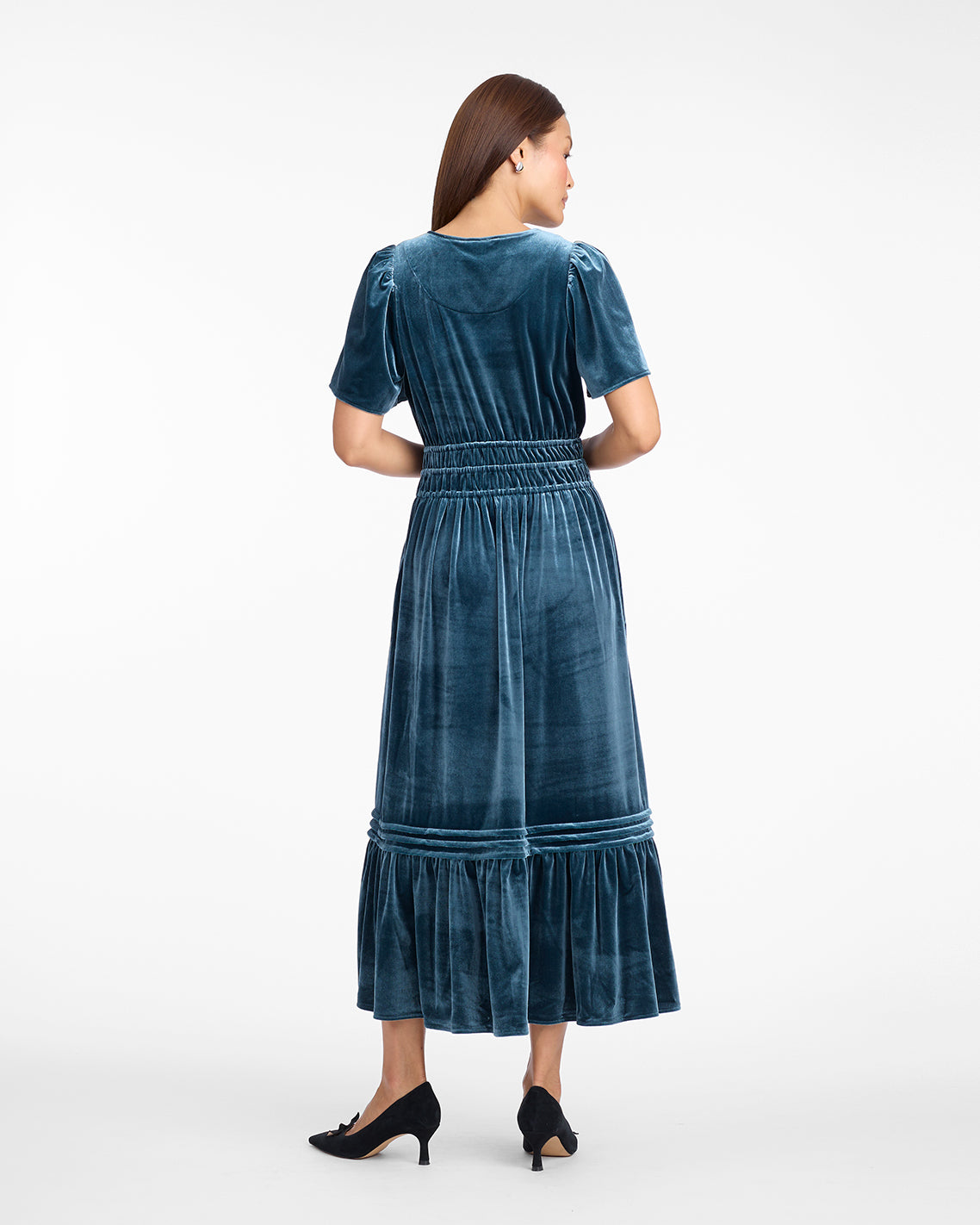 Hollie Midi Dress in Evergreen