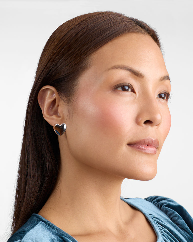 Puffy Heart Studs