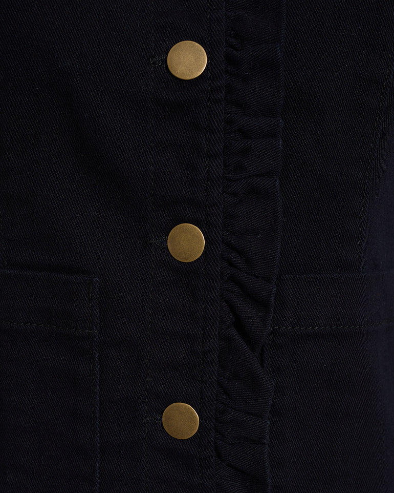 Ruffle Denim Jacket