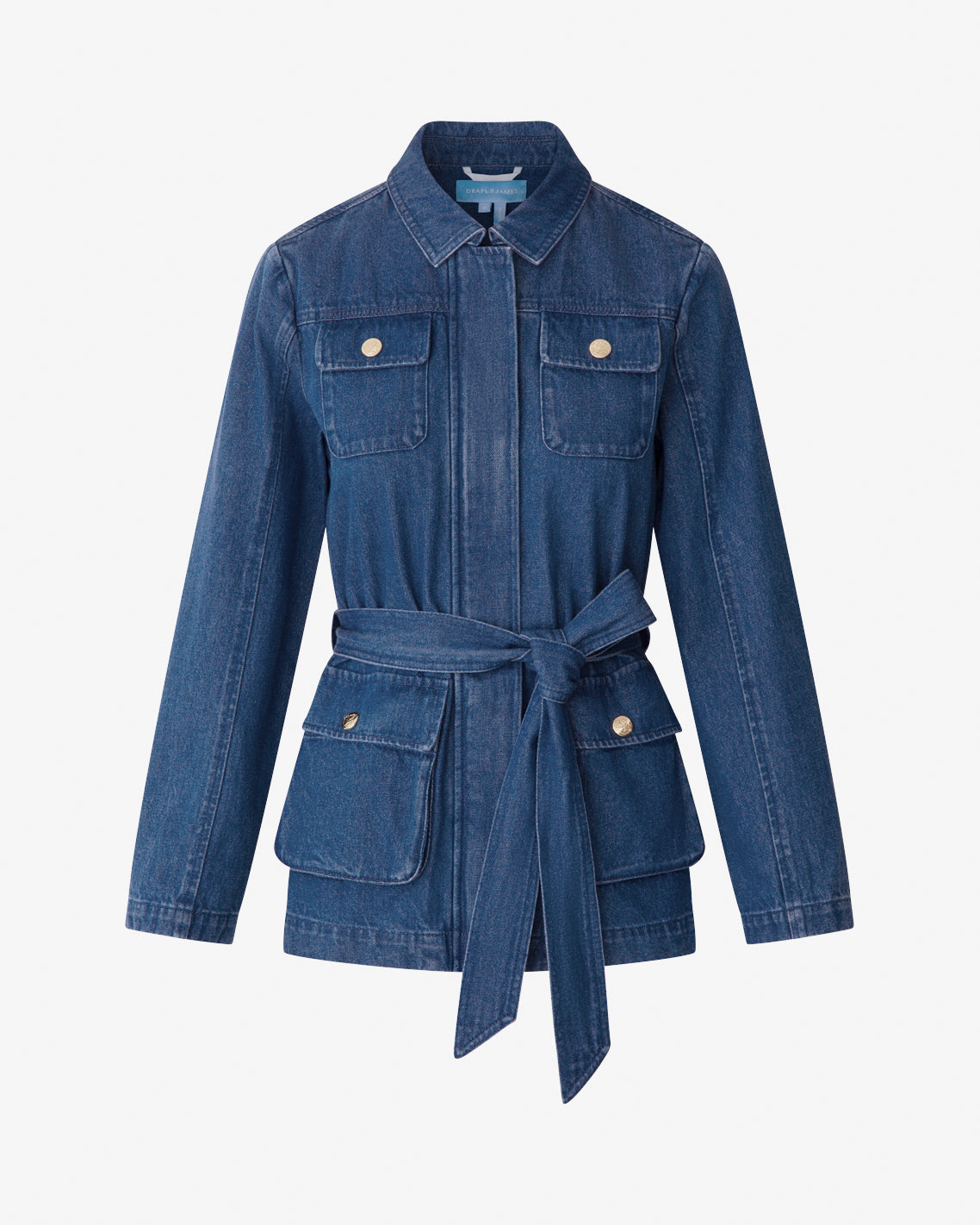 Field Jacket in Dark Wash Denim – Draper James