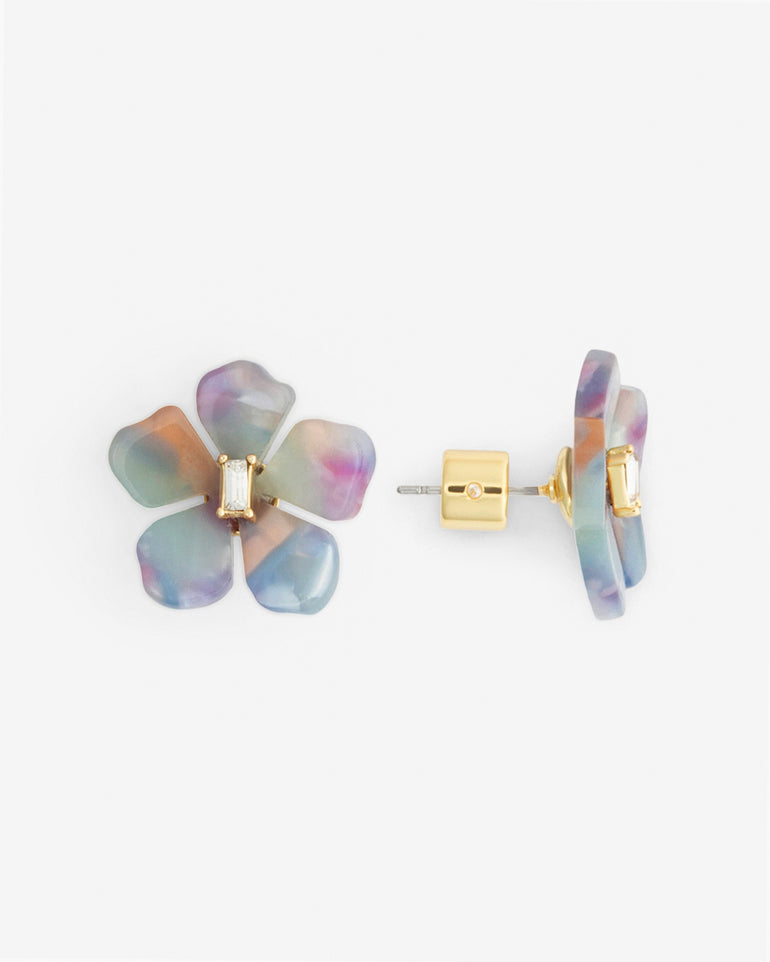 Blue Flower Earrings