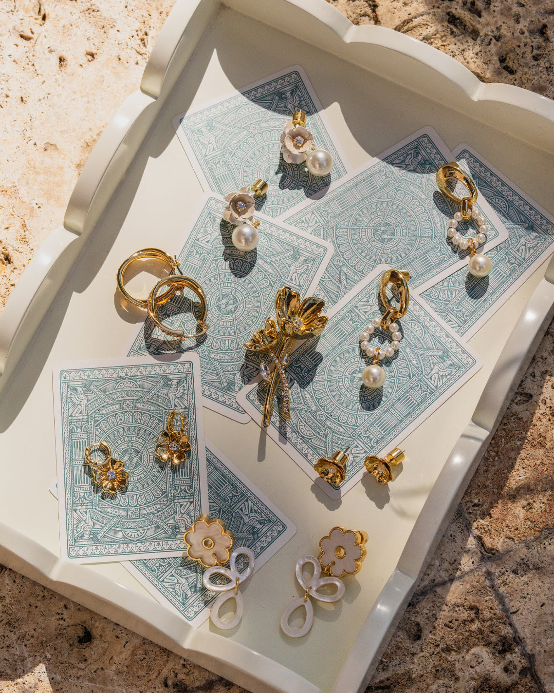 Lucky Clover Hoop Earrings