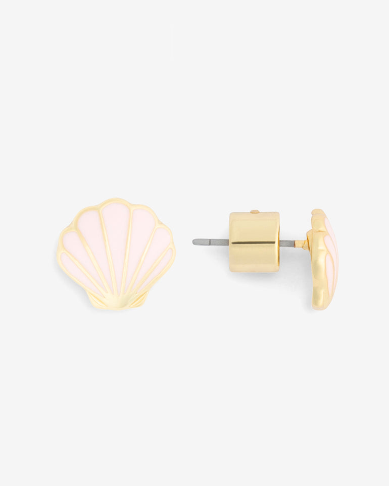 Enamel and Pearl Shell Studs