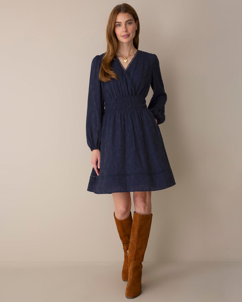 Cassie Mini Dress in Navy