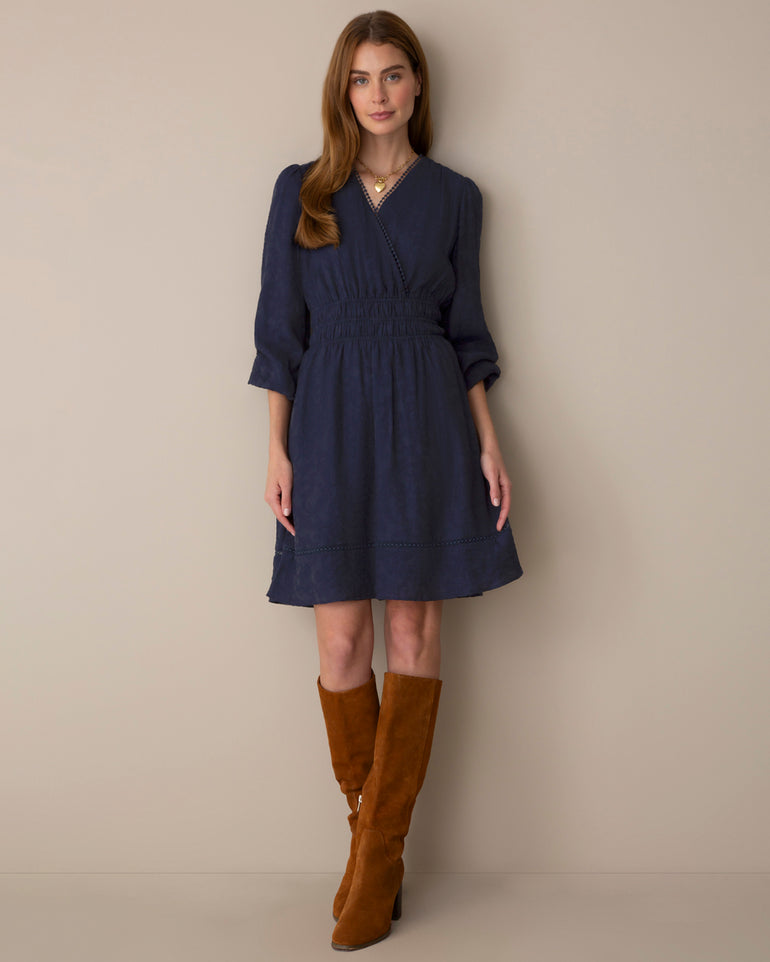Cassie Mini Dress in Navy