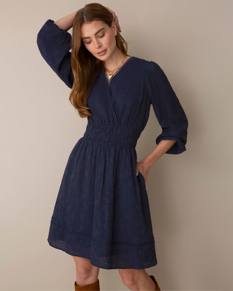 Cassie Mini Dress in Navy