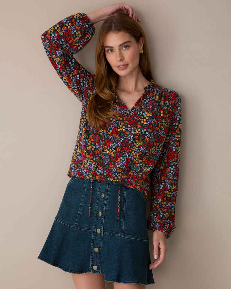 Top in Dark Floral