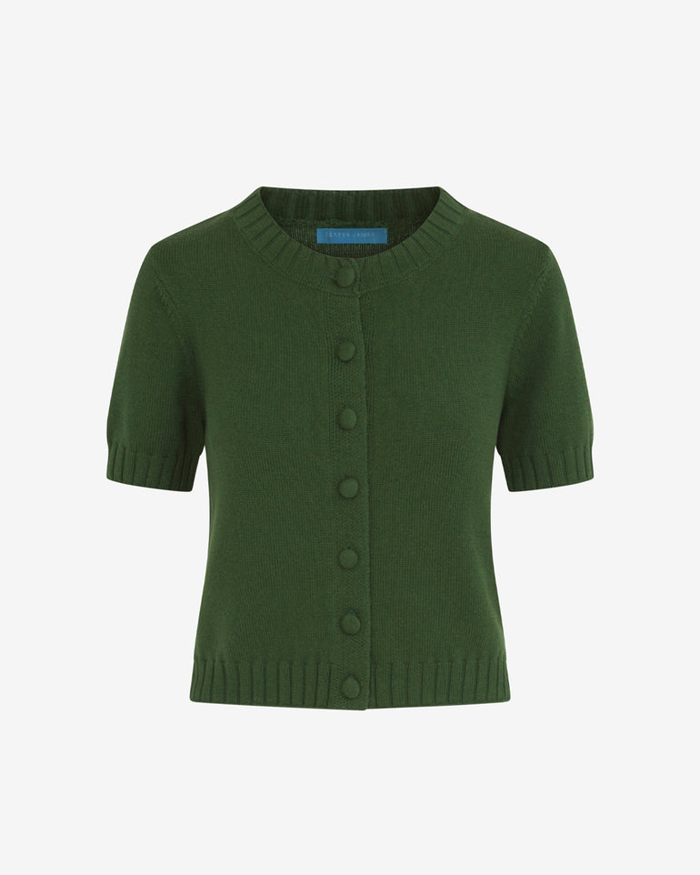 Short Sleeve Puff Sleeve Cardigan