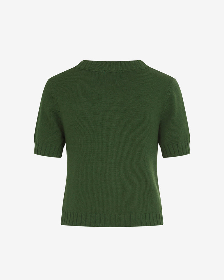 Short Sleeve Puff Sleeve Cardigan