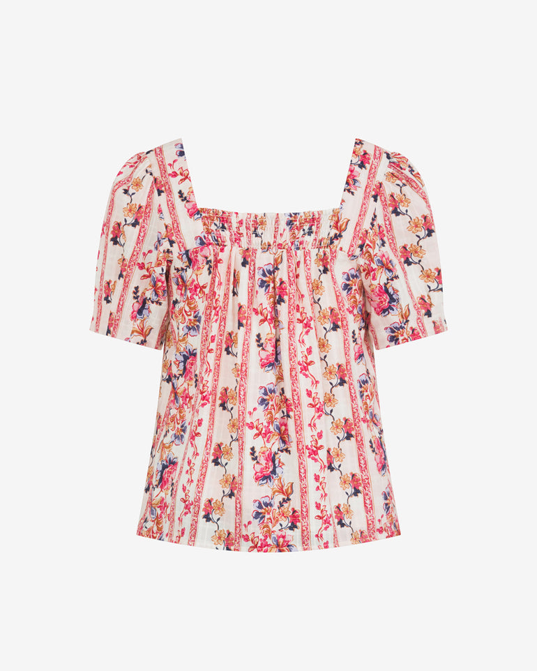 Square Neck Floral Top