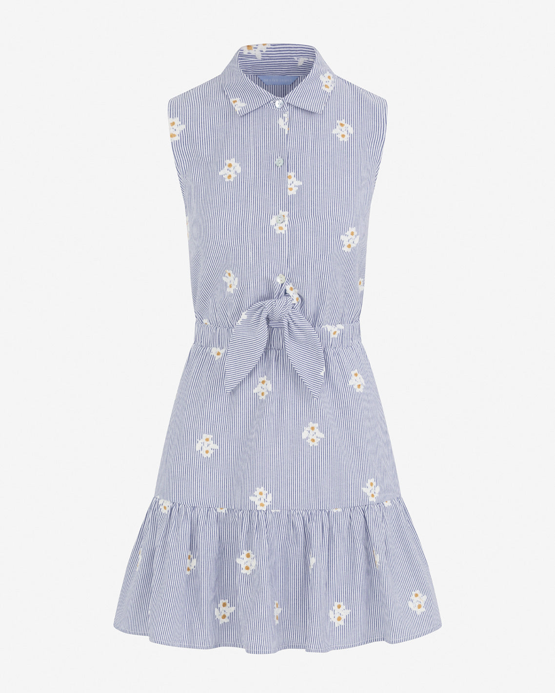 Laken Tie Waist Stripe Dress | Color - Blue/White / XS