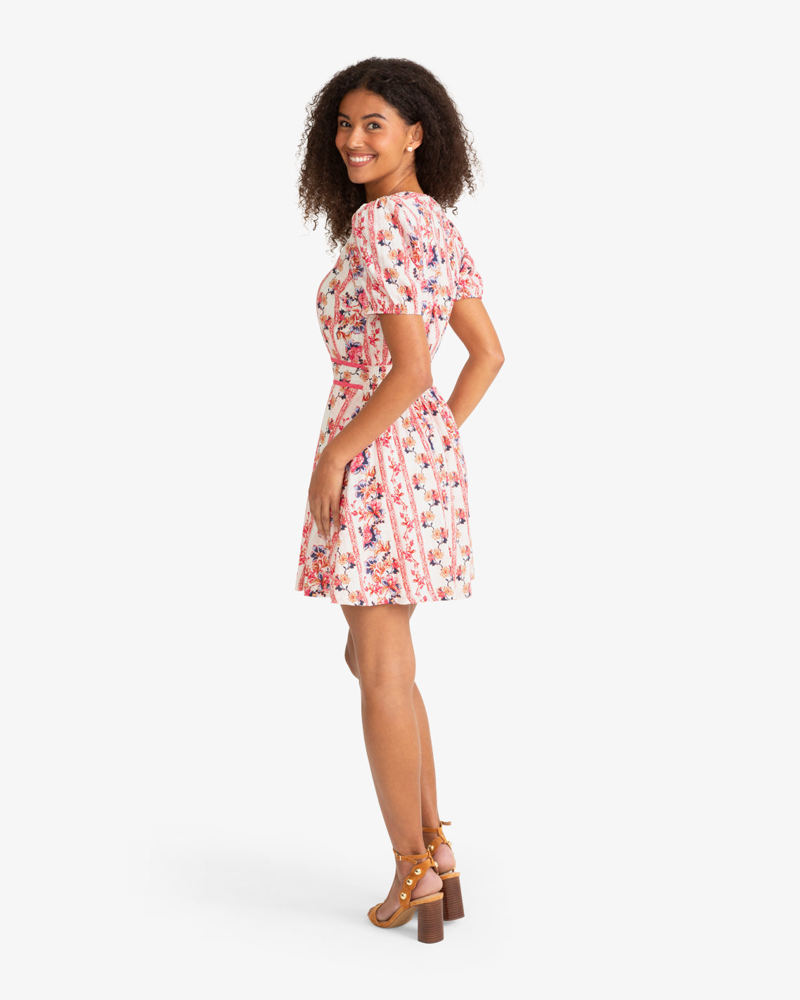 Kim Mini Floral Dress | Color - Fuschia / XS