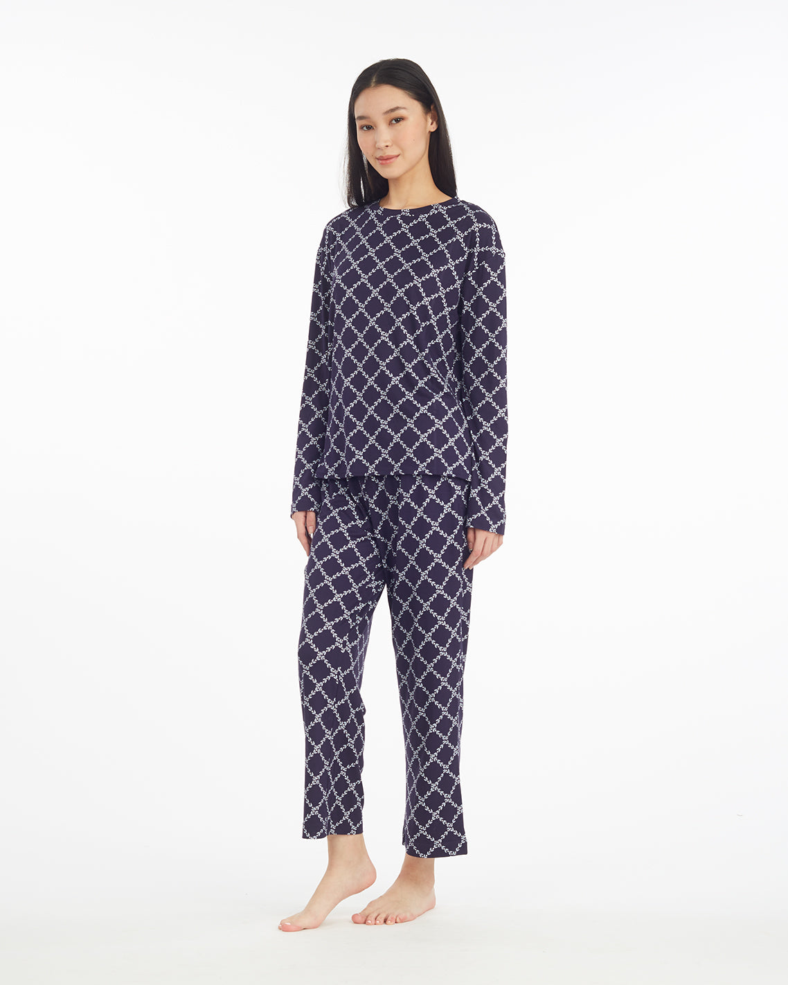 Amelia Pajama Set in Vine Lattice