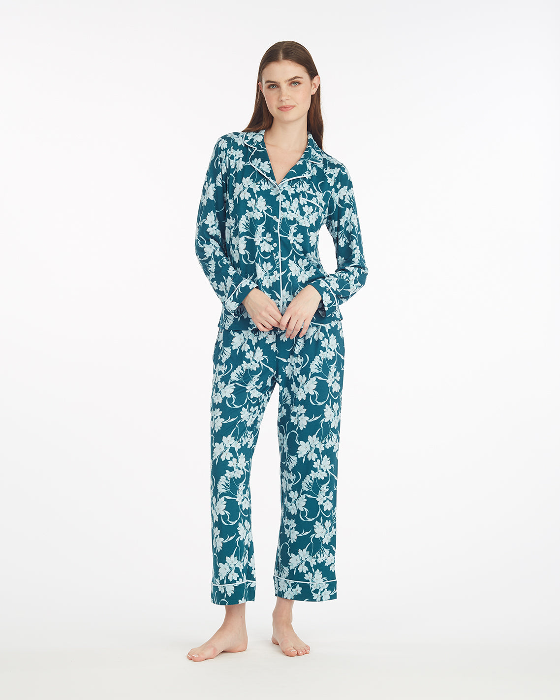 Long-Sleeve Linda Pajama Set in Wild Grove