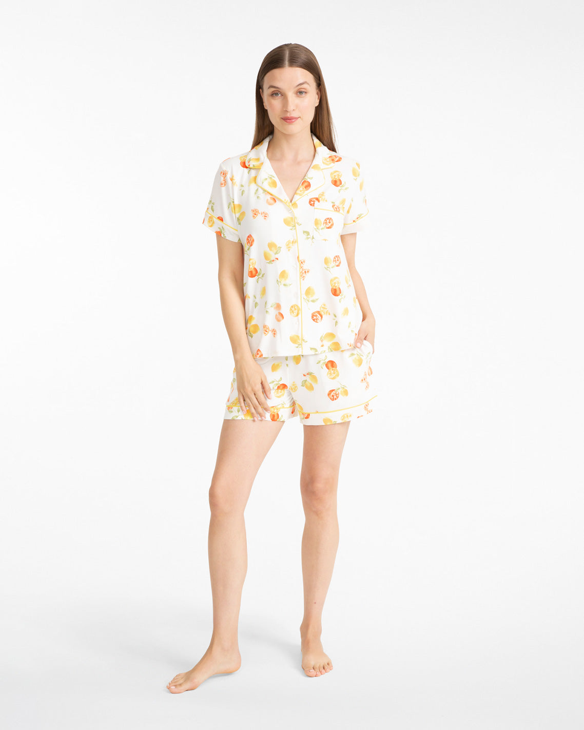 Sara Pajama Set in Citrus