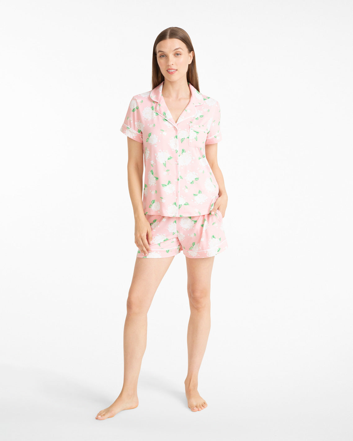 Sara Pajama Set in Hydrangeas