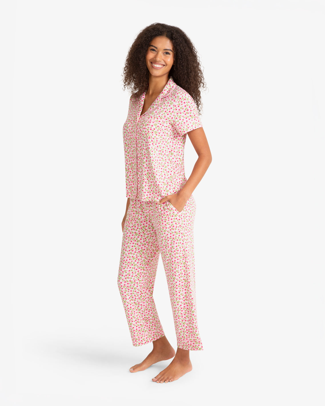 Short Sleeve Linda in Wild Rose