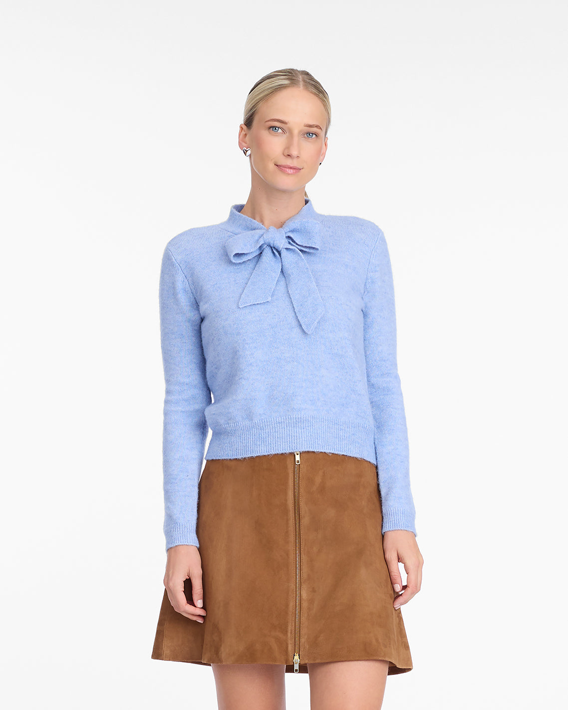 Bow Sweater in Light Blue