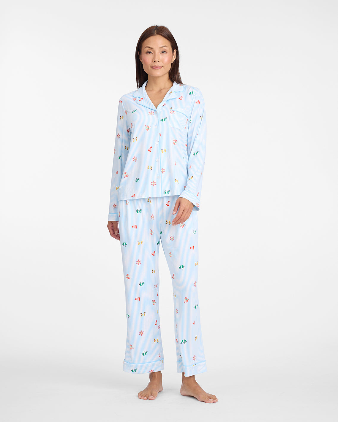 Linda Long-Sleeve Pajama Set in Winter Wonderland
