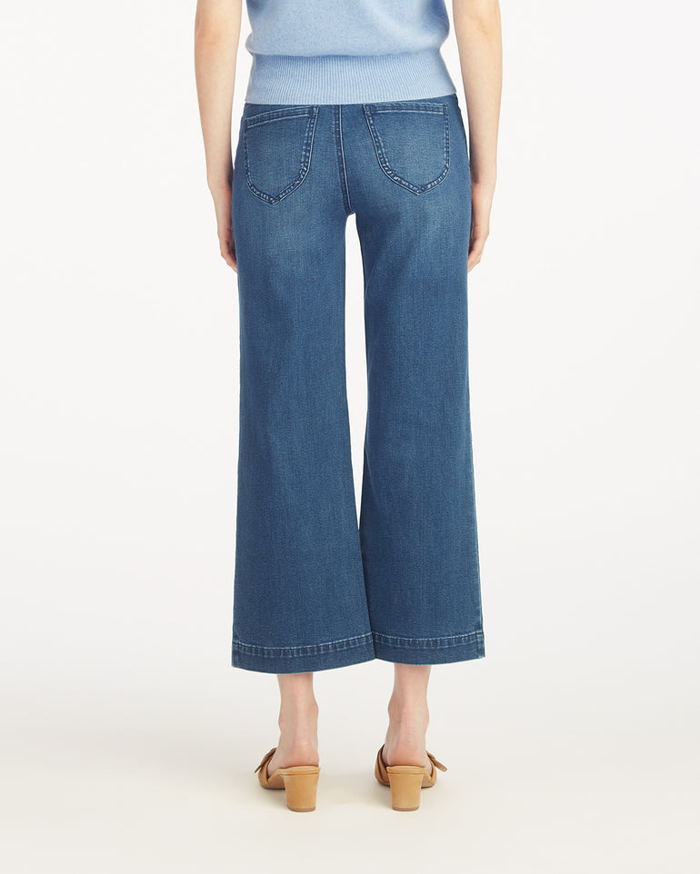 5-Pocket Wide Leg Crop