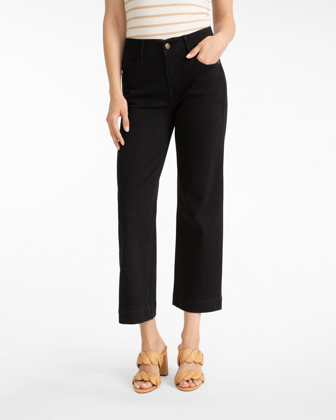 5-Pocket Wide Leg Crop