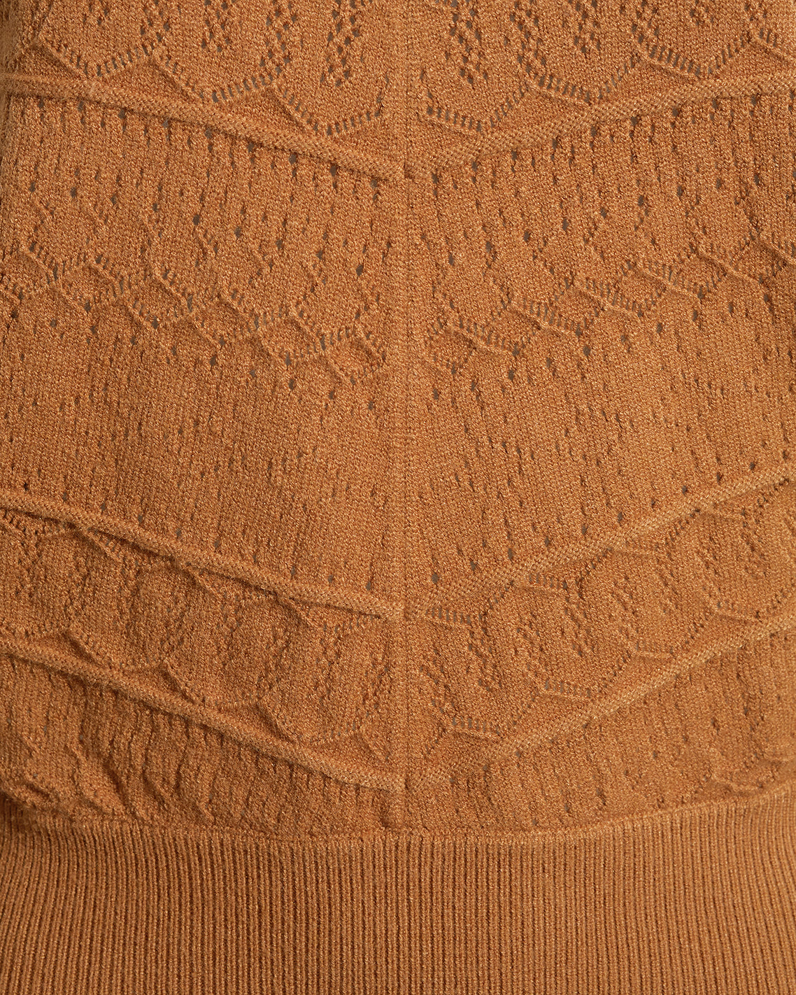Long-Sleeve Pointelle Sweater