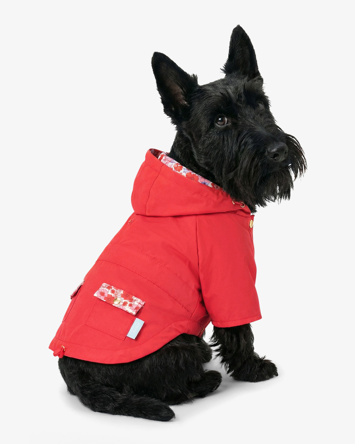 Red Hooded Pocket Jacket