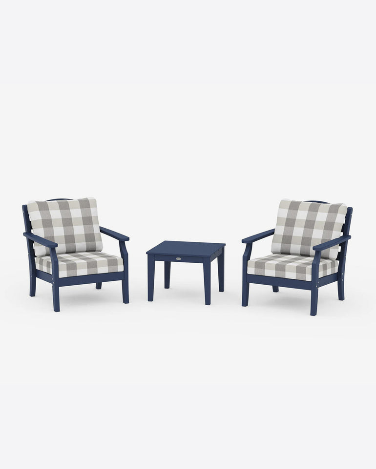 Savannah 3-Piece Deep Seating Set in Buffalo Plaid