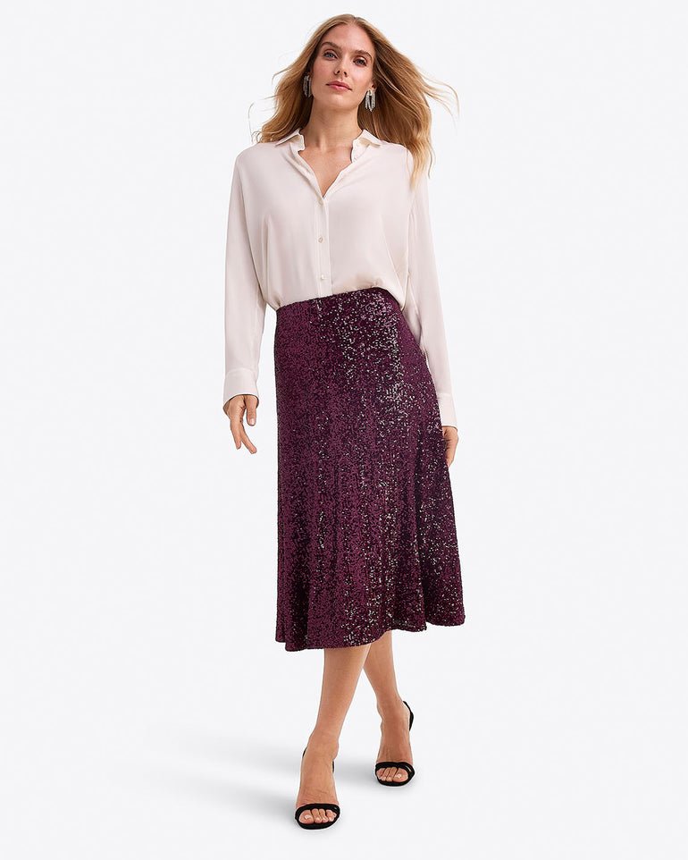 Midi Skirt in Sequins