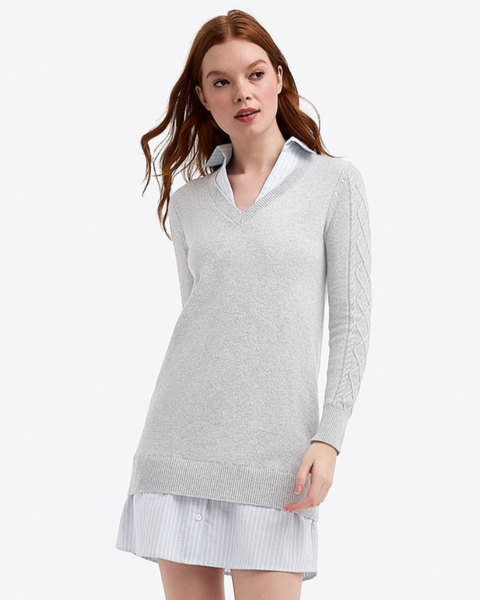 Collared Combo Sweaterdress – Draper James