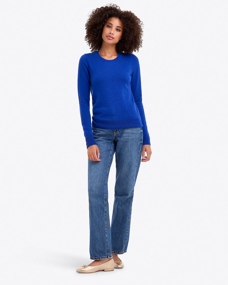 Button Shoulder Cashmere Sweater